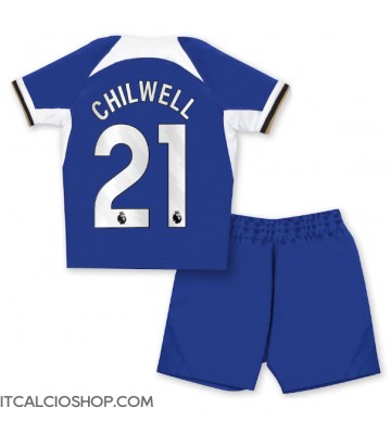 Chelsea Ben Chilwell #21 Prima Maglia Bambino 2023-24 Manica Corta (+ Pantaloni corti)